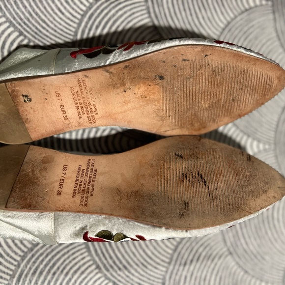 Amazing Jeffrey Campbell Free People cava embroidered slip on pointy toe flats - Picture 4 of 5